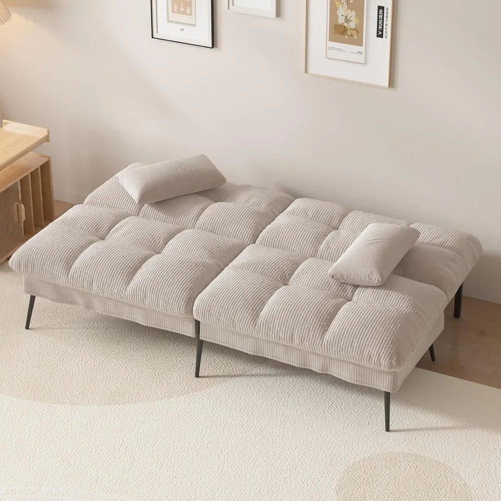 Zhiyong Convertible Futon Sofa Bed Corduroy Loveseat