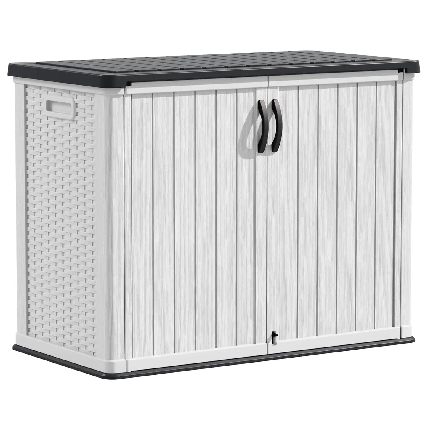 Outdoor Storage Cabinet With Lockable Doors Waterproof Weatherproof Shed For Tools