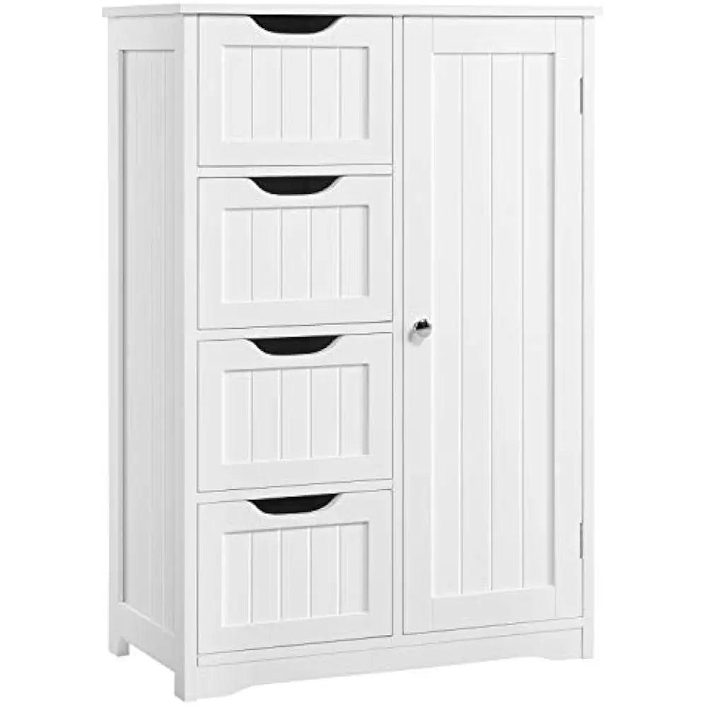 Hign-Concerned Floor Cabinet With Four Drawers And Cupboard