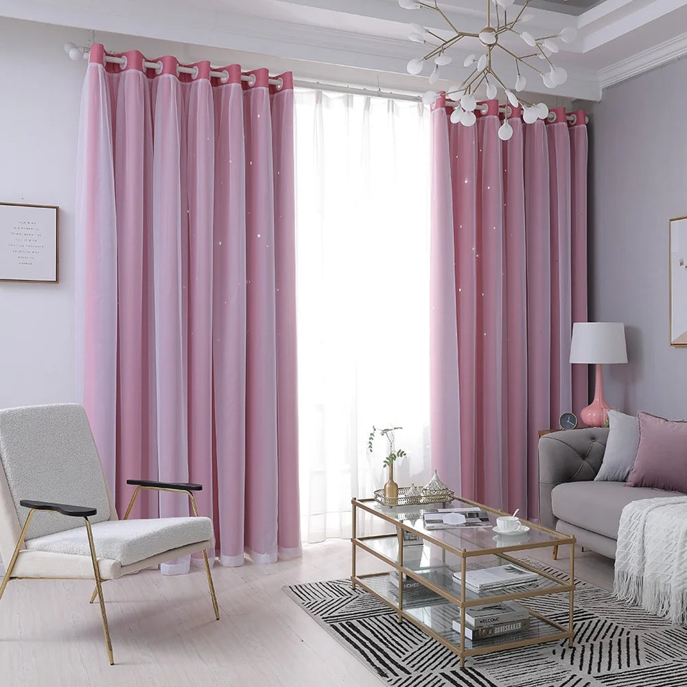 Guangdong Star Curtain Hollow Out Room Darkening Drape