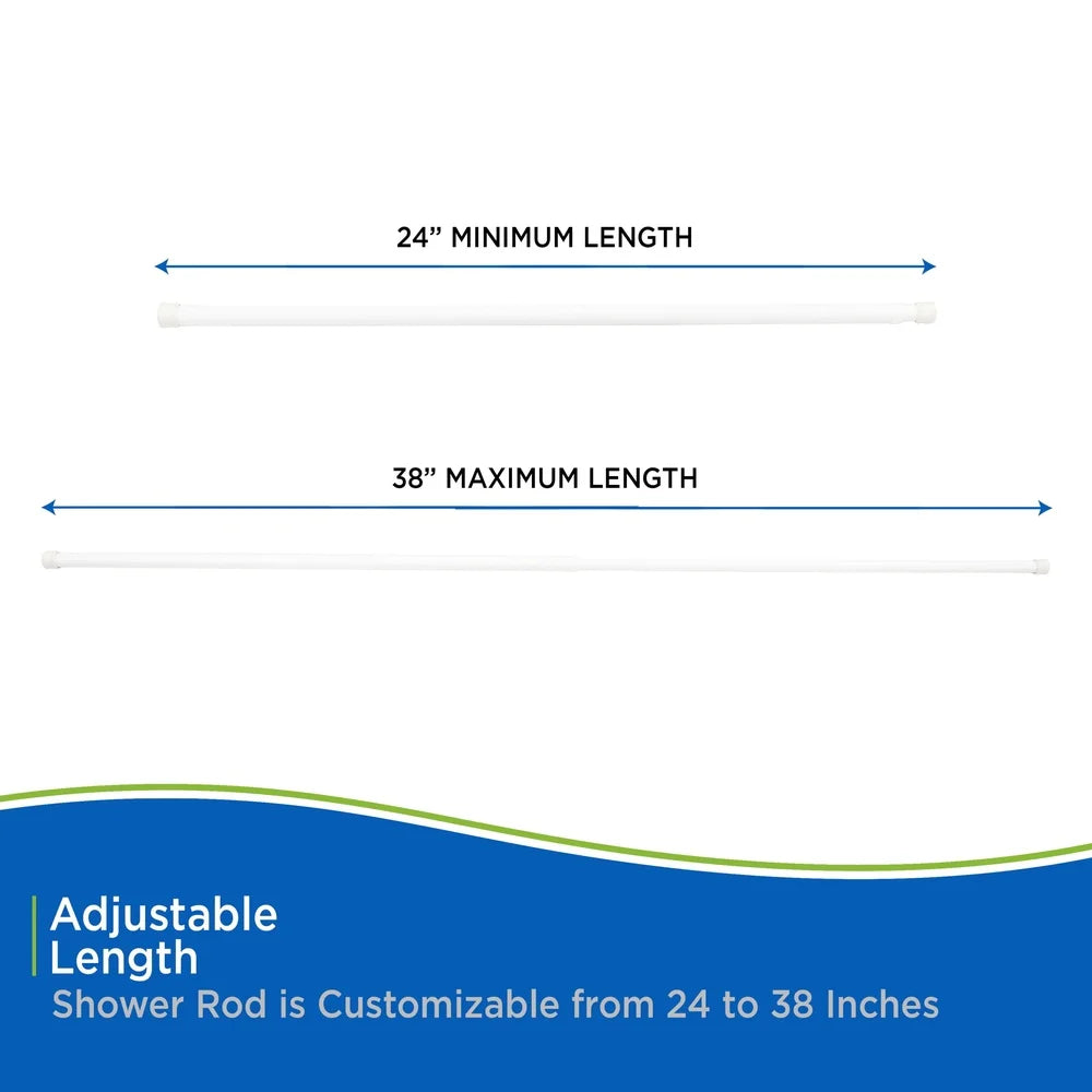 Dutrieux Rust Resistant Steel Shower Curtain Rod Install