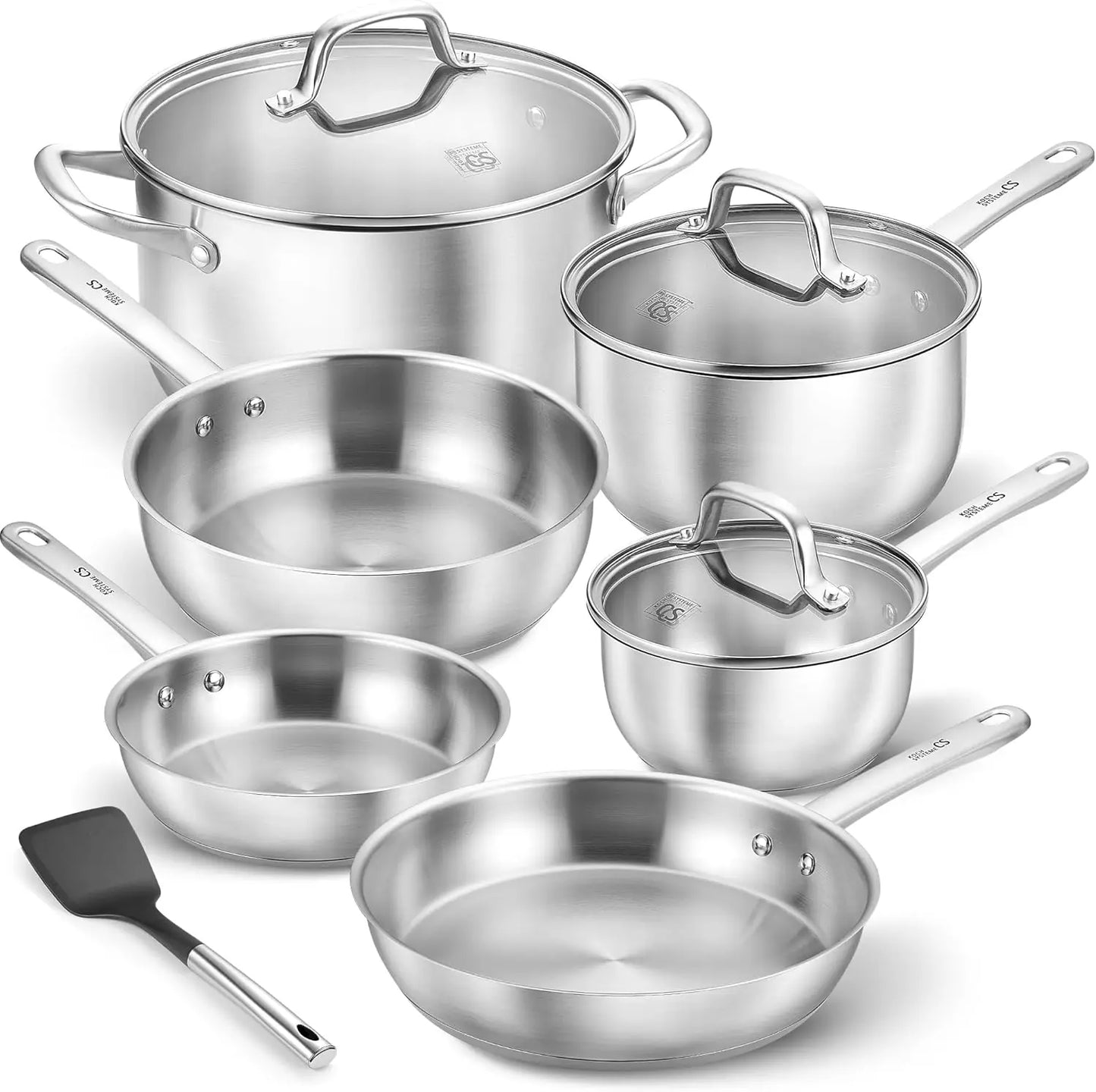 Koch Systeme CS Stainless Steel Cookware Set Induction Ready Non Toxic 18 10 Aluminum Core