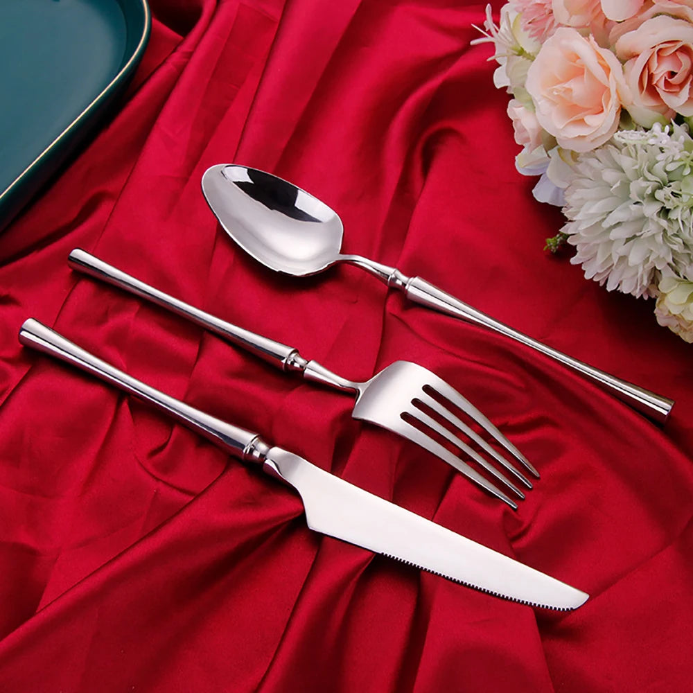 TD Home Stainless Steel 304 Western Flatware Set Mirror