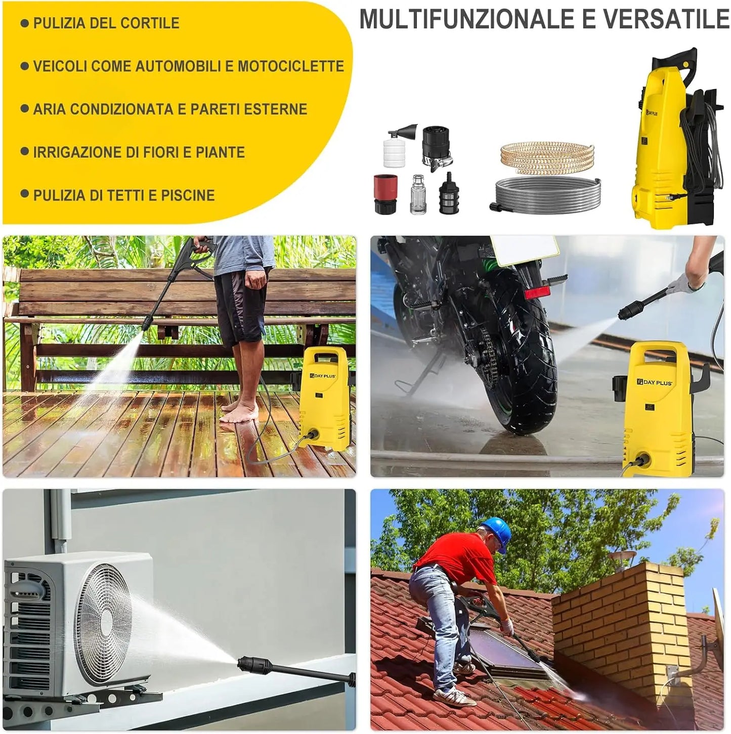 Electric High Pressure Washer 1600W With Adjustable Lance