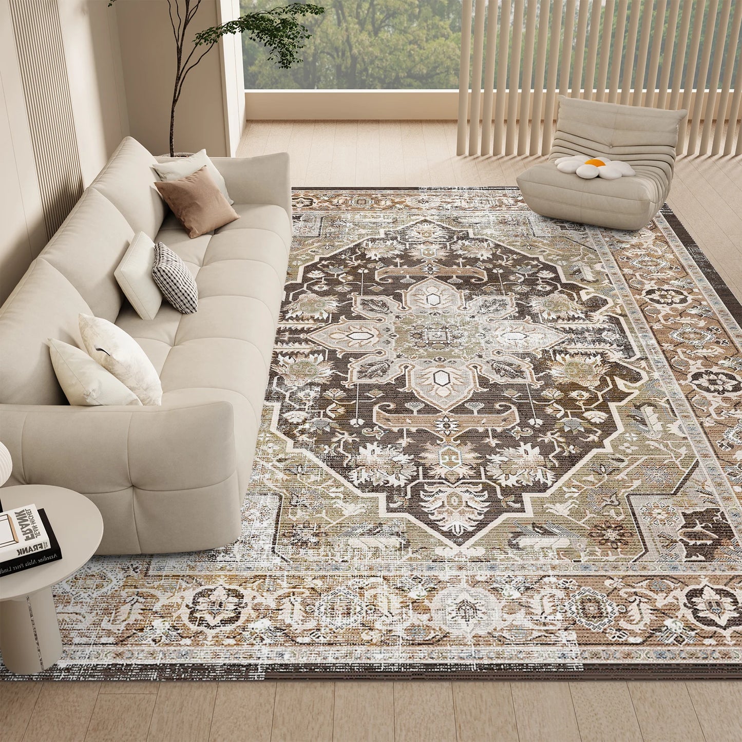 Hign-concerned Orhopui Boho Outdoor Rug Machine Washable