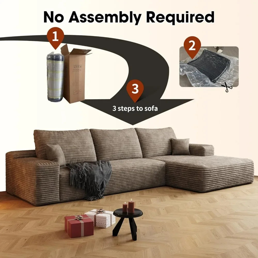 Angduo L Shaped Modular Sectional Sofa For Living Room