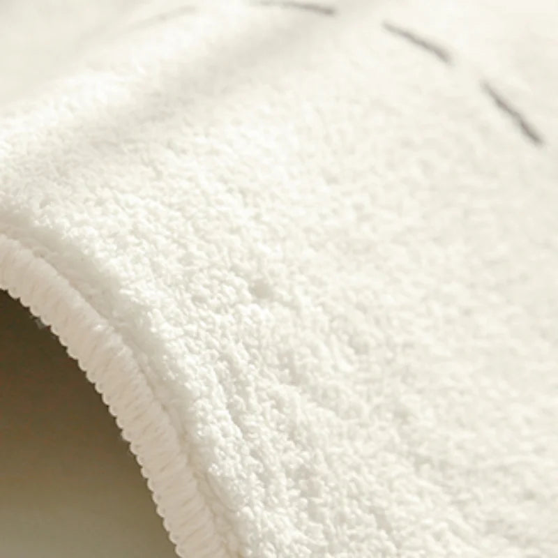 Nordic Style Thick Plush Rug for Living Room and Bedroom Soft Non Slip Wear Resistant Water and Oil Absorbent