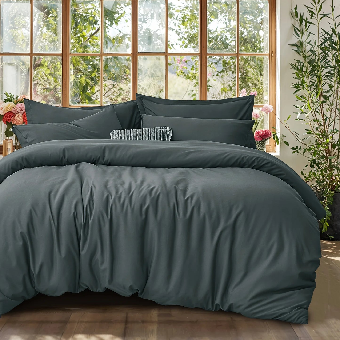 EvichCN Summer Cooling Cotton Duvet Cover Set For Bedroom