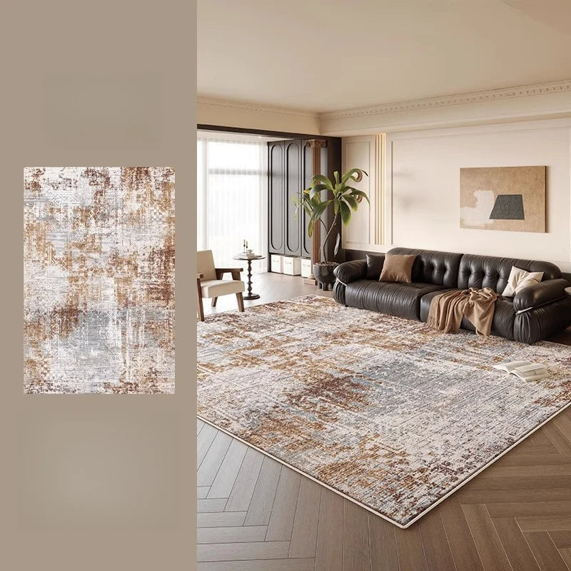 Nordic Style Thick Plush Rug for Living Room and Bedroom Soft Non Slip Wear Resistant Water and Oil Absorbent