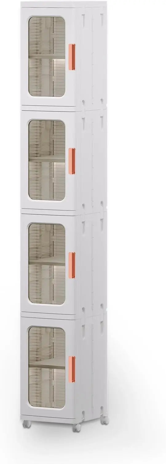 HUANHUICN Storage Cabinet With Doors And Shelves Organizer