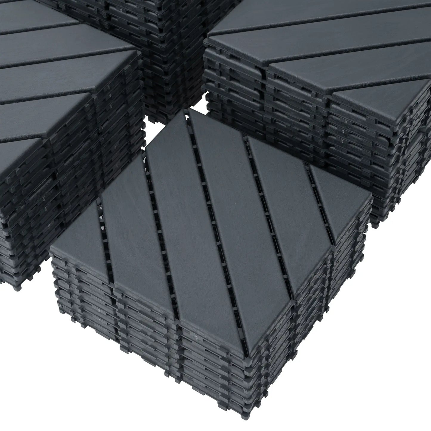 Hign Concerned Wood Grain Interlocking Patio Deck Tiles