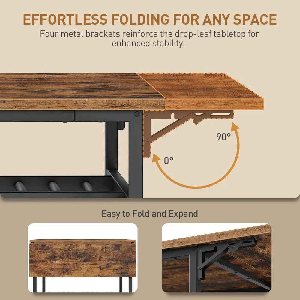 RBXC Extendable Dining Table Set For 6 With Chairs