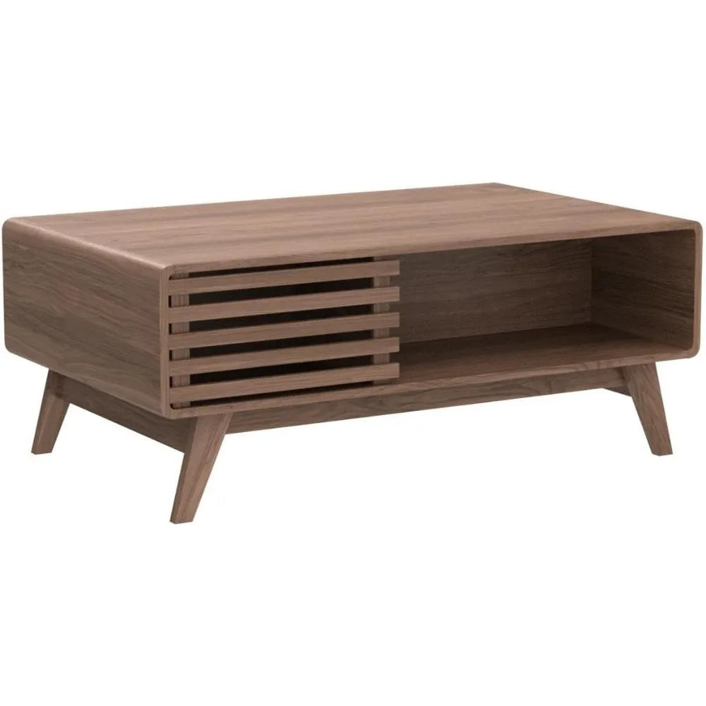 YANYING Ensley Coffee Table With Storage Modern Farmhouse