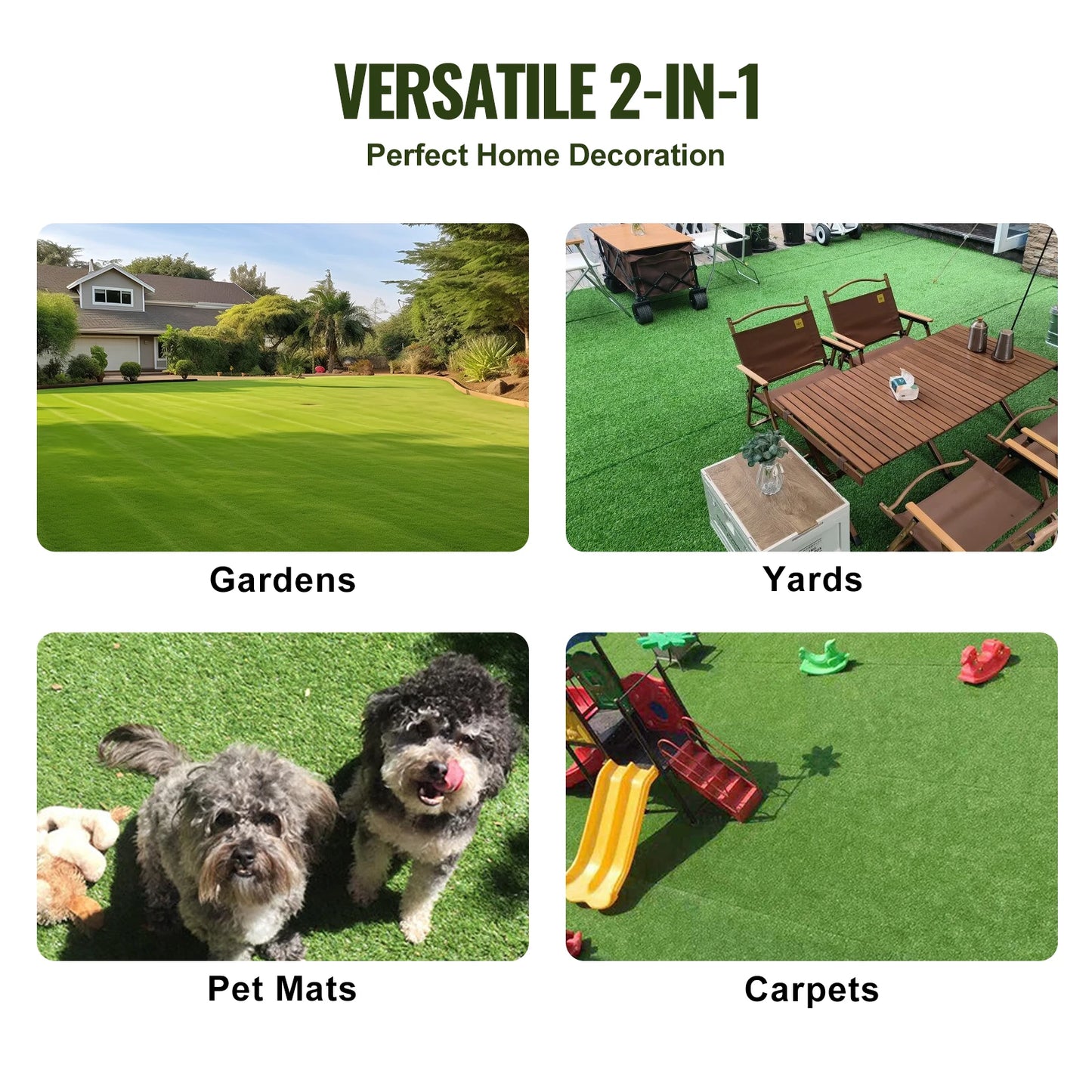 VEVOR Artificial Grass Rug Turf Door Mat For Outdoor Patio