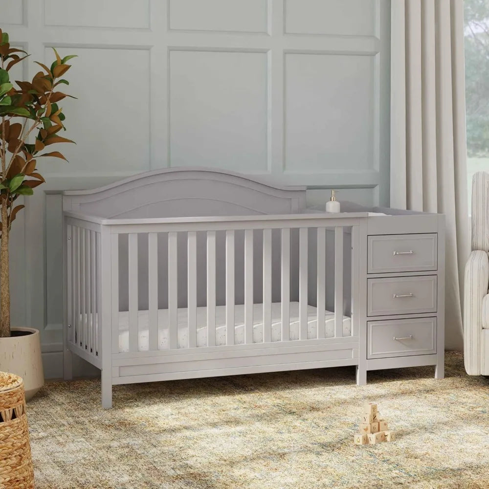 XMSJ Charlie 4 In 1 Convertible Crib With Changing Table