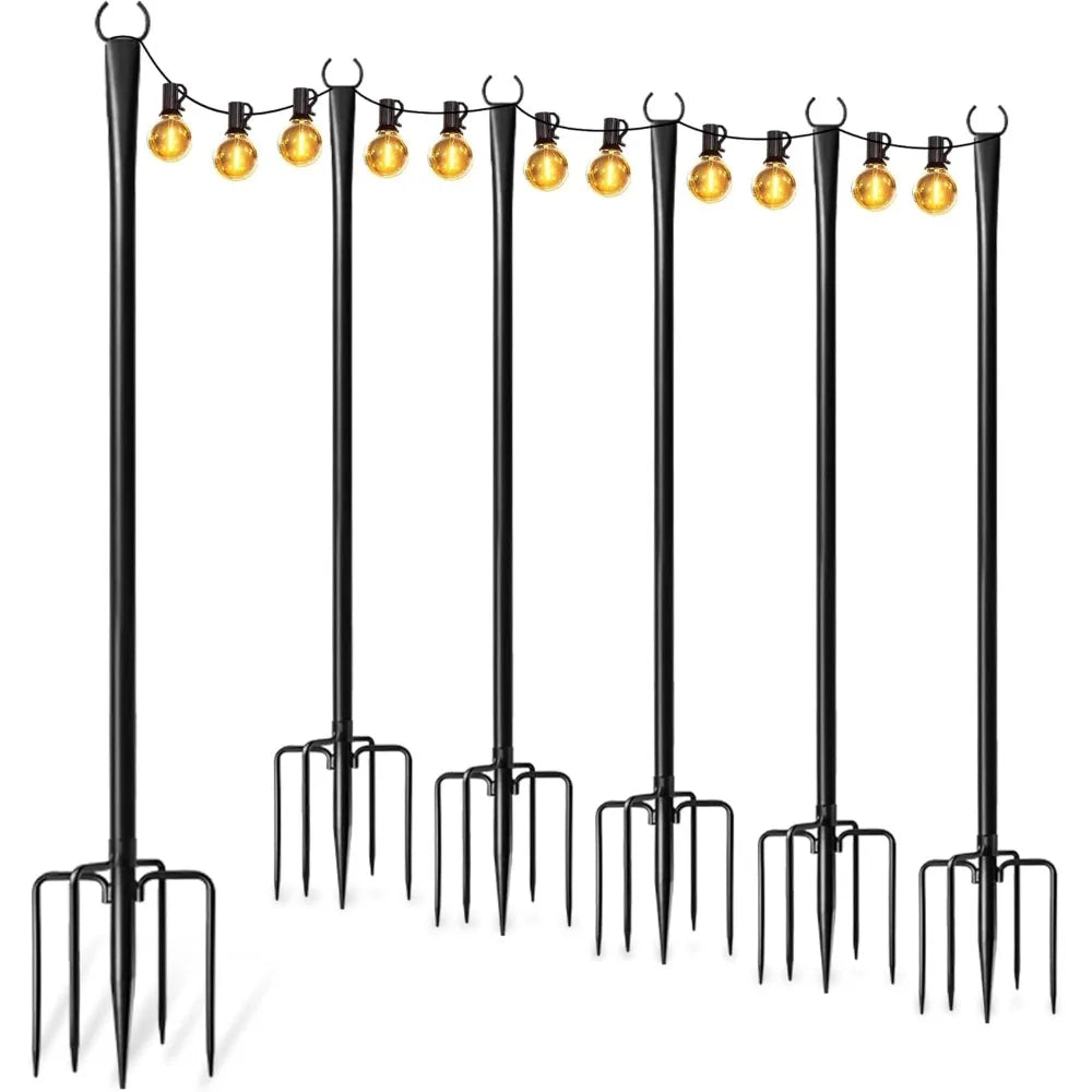 Hign-concerned Outdoor String Light Poles for Garden Decor