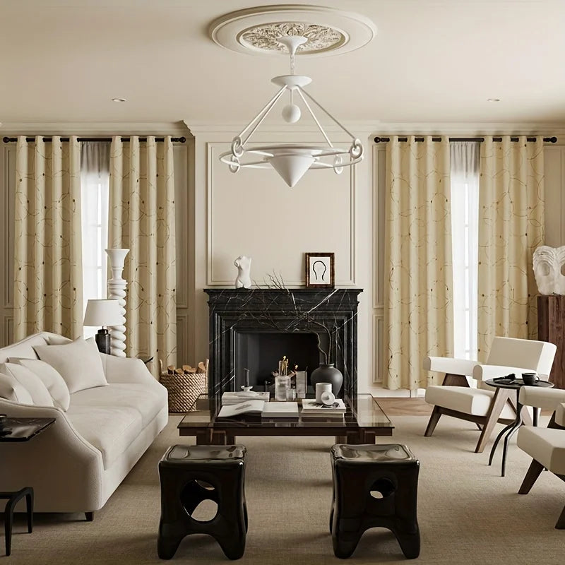 Zhejiang Four Piece Grommet Top Curtain Set Noise Reducing Room Darkening Panels