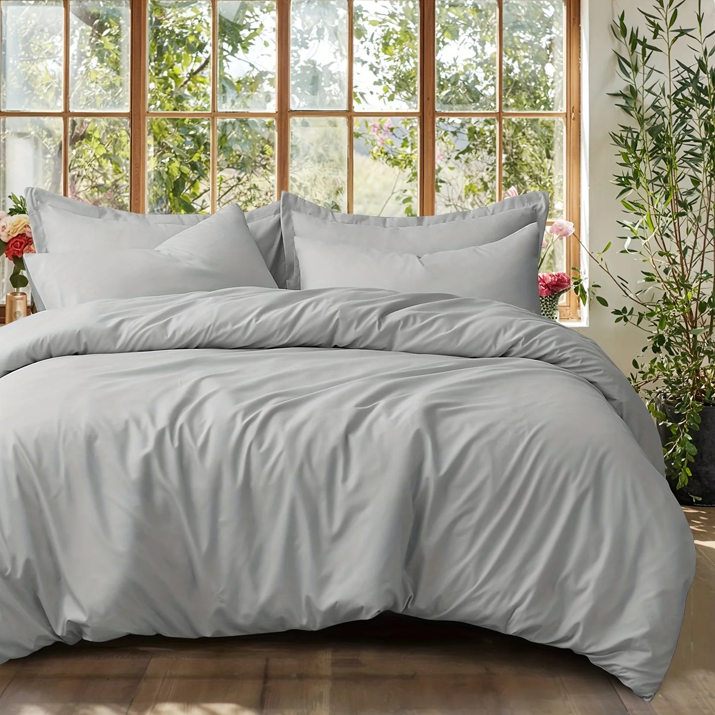 EvichCN Summer Cooling Cotton Duvet Cover Set For Bedroom