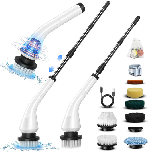ZOCIH Electric Spin Scrubber With 8 Brush Heads Detachable