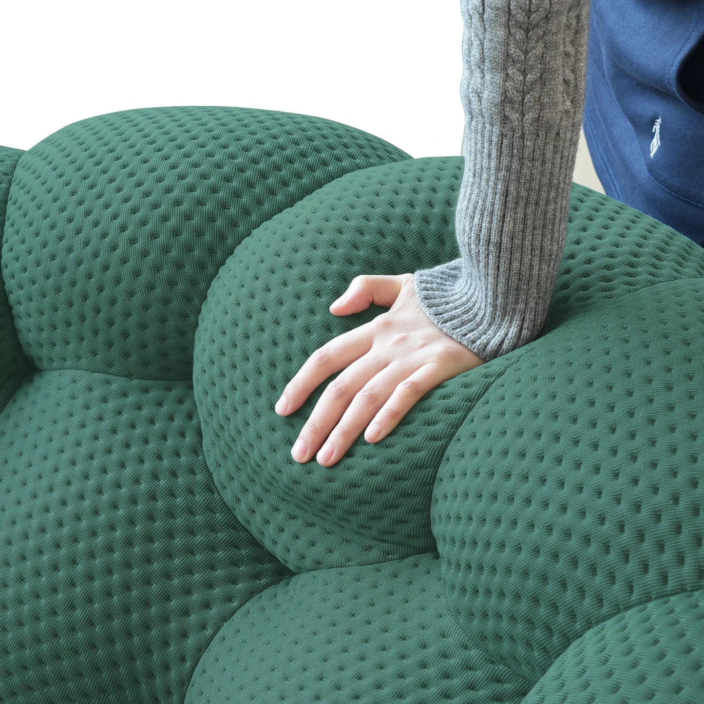 Sdorens Modern Curved Boneless Sofa With Ottoman Sculptural Comfort For Living Rooms And Small Spaces