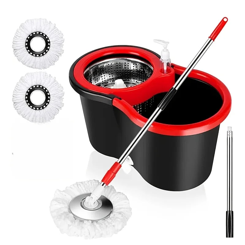 AEHOMECN 360 Degree Spin Mop Bucket With Soap Dispenser