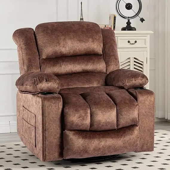 Ergonomic Recliner Chair Rocker With 360 Degree Swivel