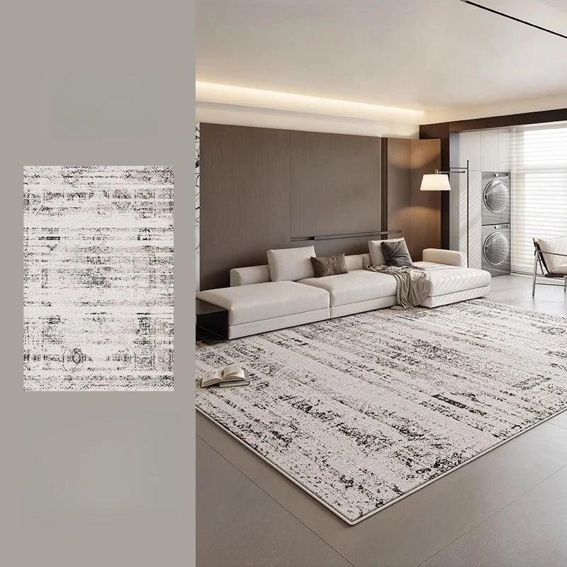 Nordic Style Thick Plush Rug for Living Room and Bedroom Soft Non Slip Wear Resistant Water and Oil Absorbent