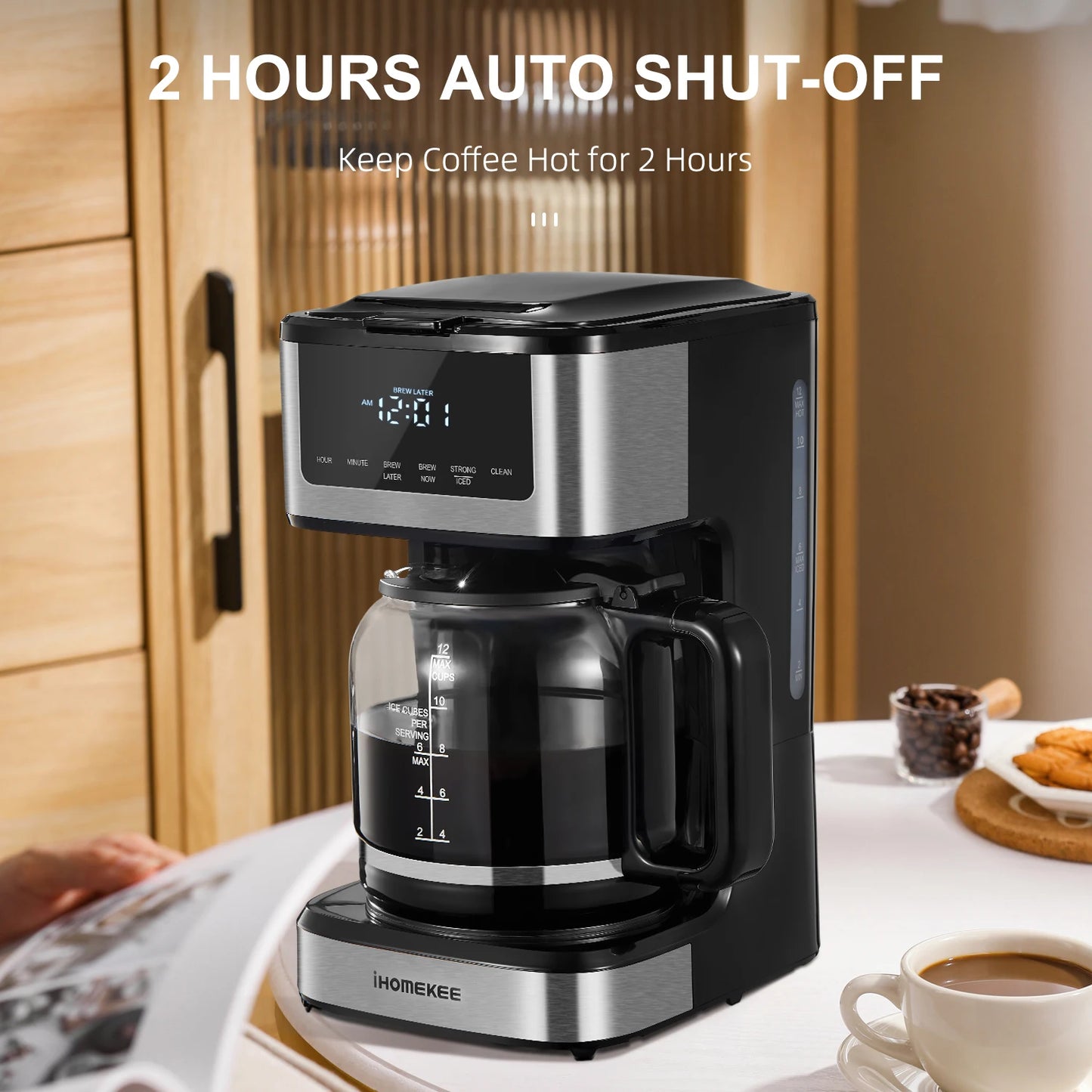 Yabano Programmable Drip Coffee Maker With Touchscreen Brew