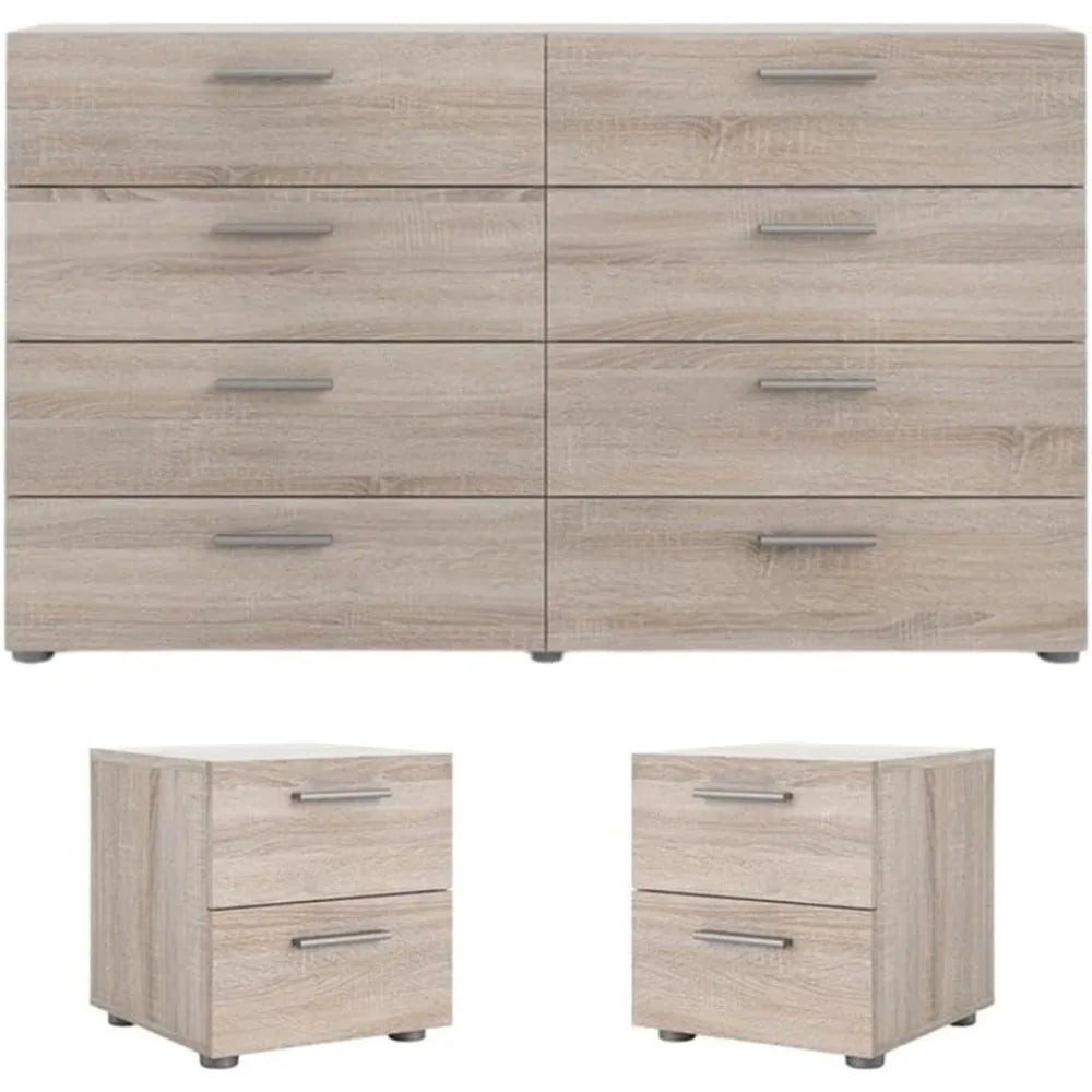 MKDK Engineered Bedroom Set With Dresser And Nightstands