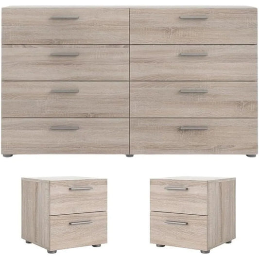 MKDK Engineered Bedroom Set With Dresser And Nightstands